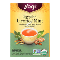 Yogi Egyptian Licorice - Mint - Case Of 6 - 16 Bags - 7DAY'S