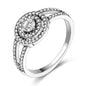 Silver Plated Women Luxury Stackable Ring Real Infinite Flower Daisy Fine Jewelry Rings For Engagement Weddling Party