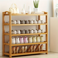 1 bamboo shoe rack for household floor - standing simple shoe rack multi - layer storage rack to save space and store small shoe cabinet - 7DAY'S