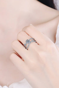 1 Carat Moissanite Crisscross Ring - 7DAY'S