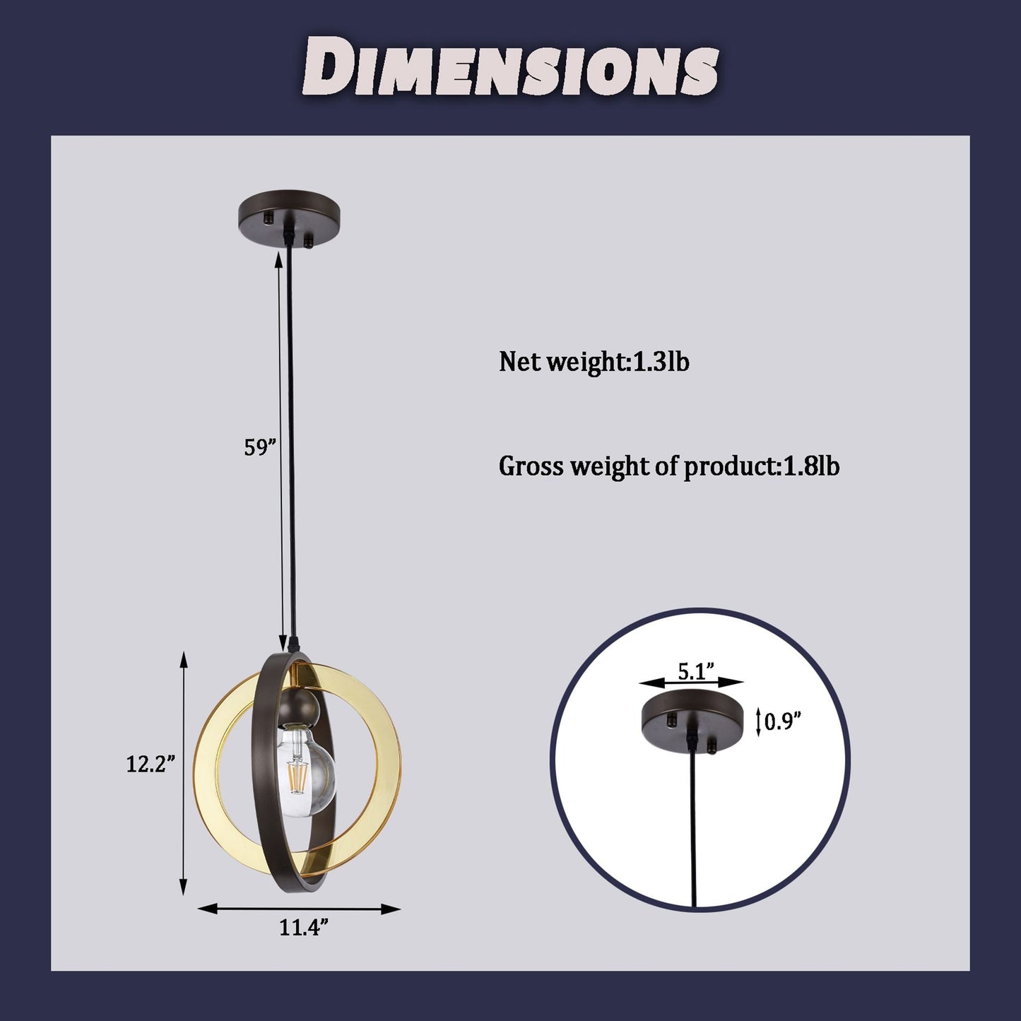 1 - Light Matte Antique Bronze Chandelier(Bulb Not Included) - 7DAY'S