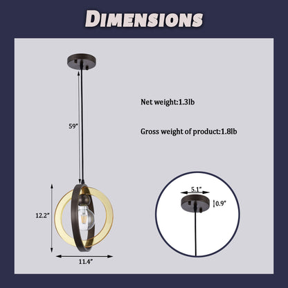 1 - Light Matte Antique Bronze Chandelier(Bulb Not Included) - 7DAY'S