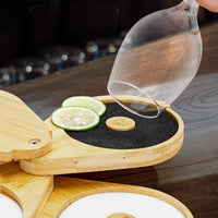 1 Pack 3 Tier Bar Glass Rimmer for Margarita and Cocktail, Bartender Tool,Salt Box Spice Container - 7DAY'S