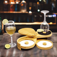 1 Pack 3 Tier Bar Glass Rimmer for Margarita and Cocktail, Bartender Tool,Salt Box Spice Container - 7DAY'S