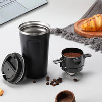 1 Pc Portable Foldable Coffee Filter Stainless Steel Easy Clean Reusable Coffee Funnel Paperless Pour Over Holder Coffee Dripper - 7DAY'S