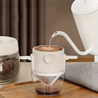 1 Pc Portable Foldable Coffee Filter Stainless Steel Easy Clean Reusable Coffee Funnel Paperless Pour Over Holder Coffee Dripper - 7DAY'S