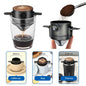 1 Pc Portable Foldable Coffee Filter Stainless Steel Easy Clean Reusable Coffee Funnel Paperless Pour Over Holder Coffee Dripper - 7DAY'S