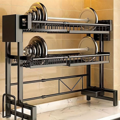 1 piece countertop dish storage drain rack retractable kitchen sink rack dish rack drain rack black kitchen storage rack - 7DAY'S