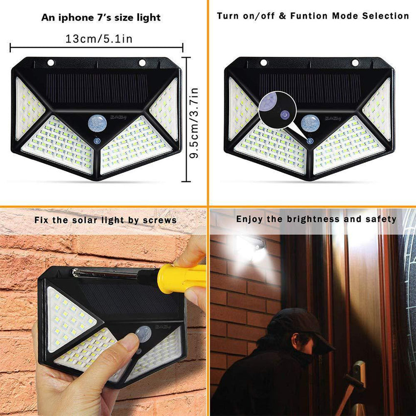 100LED solar wall light - 7DAY'S