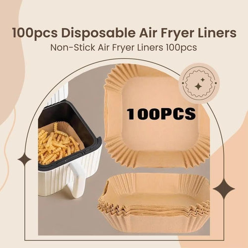 100pcs Disposable Air Fryer Liners, Non - stick Oil - proof Waterproof Parchment Paper, Multi - purpose for Baking & Air Fryer（Super good qualiey） - 7DAY'S