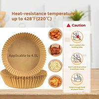100pcs Disposable Air Fryer Liners, Non - stick Oil - proof Waterproof Parchment Paper, Multi - purpose for Baking & Air Fryer（Super good qualiey） - 7DAY'S
