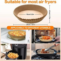 100pcs Disposable Air Fryer Liners, Non - stick Oil - proof Waterproof Parchment Paper, Multi - purpose for Baking & Air Fryer（Super good qualiey） - 7DAY'S