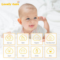 12 Pack Muslin Burp Cloths 100% Cotton Muslin Cloths Large 20''x10'' Extra Soft and Absorbent Baby Burping Cloth - White - 7DAY'S