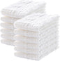 12 Pack Muslin Burp Cloths 100% Cotton Muslin Cloths Large 20''x10'' Extra Soft and Absorbent Baby Burping Cloth - White - 7DAY'S