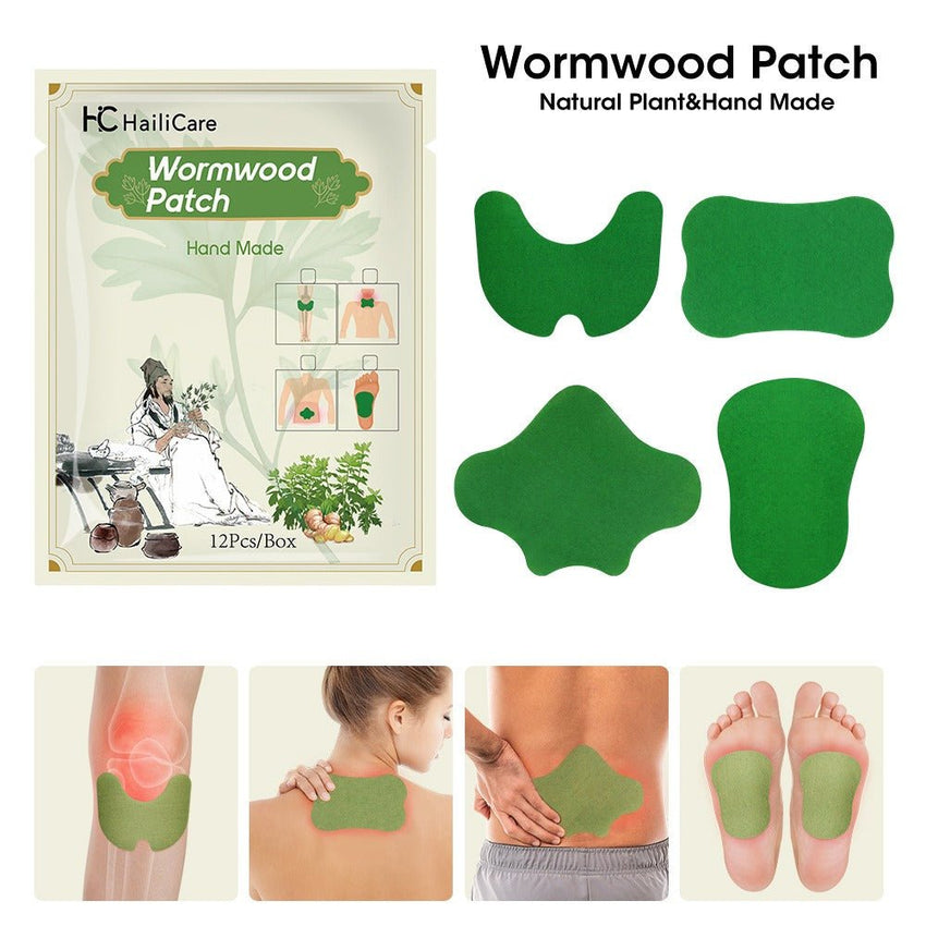 12pieces/Bag Foot Neck Knee Waist Massage Stickers Wormwood Natural Plant Self - heating Relief Joint Ache Pain Cinnamon Ginger - 7DAY'S