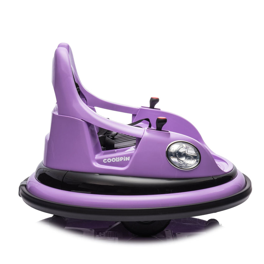 12V ride on bumper car for kids,electric car for kids,1.5 - 5 Years Old,W/Remote Control, LED Lights, Bluetooth & 360 Degree Spin, Vehicle body with anti - collision padding Five - point Safety Belt,2wd - 7DAY'S
