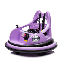 12V ride on bumper car for kids,electric car for kids,1.5 - 5 Years Old,W/Remote Control, LED Lights, Bluetooth & 360 Degree Spin, Vehicle body with anti - collision padding Five - point Safety Belt,2wd - 7DAY'S