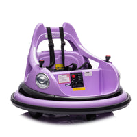12V ride on bumper car for kids,electric car for kids,1.5 - 5 Years Old,W/Remote Control, LED Lights, Bluetooth & 360 Degree Spin, Vehicle body with anti - collision padding Five - point Safety Belt,2wd - 7DAY'S