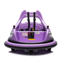 12V ride on bumper car for kids,electric car for kids,1.5 - 5 Years Old,W/Remote Control, LED Lights, Bluetooth & 360 Degree Spin, Vehicle body with anti - collision padding Five - point Safety Belt,2wd - 7DAY'S