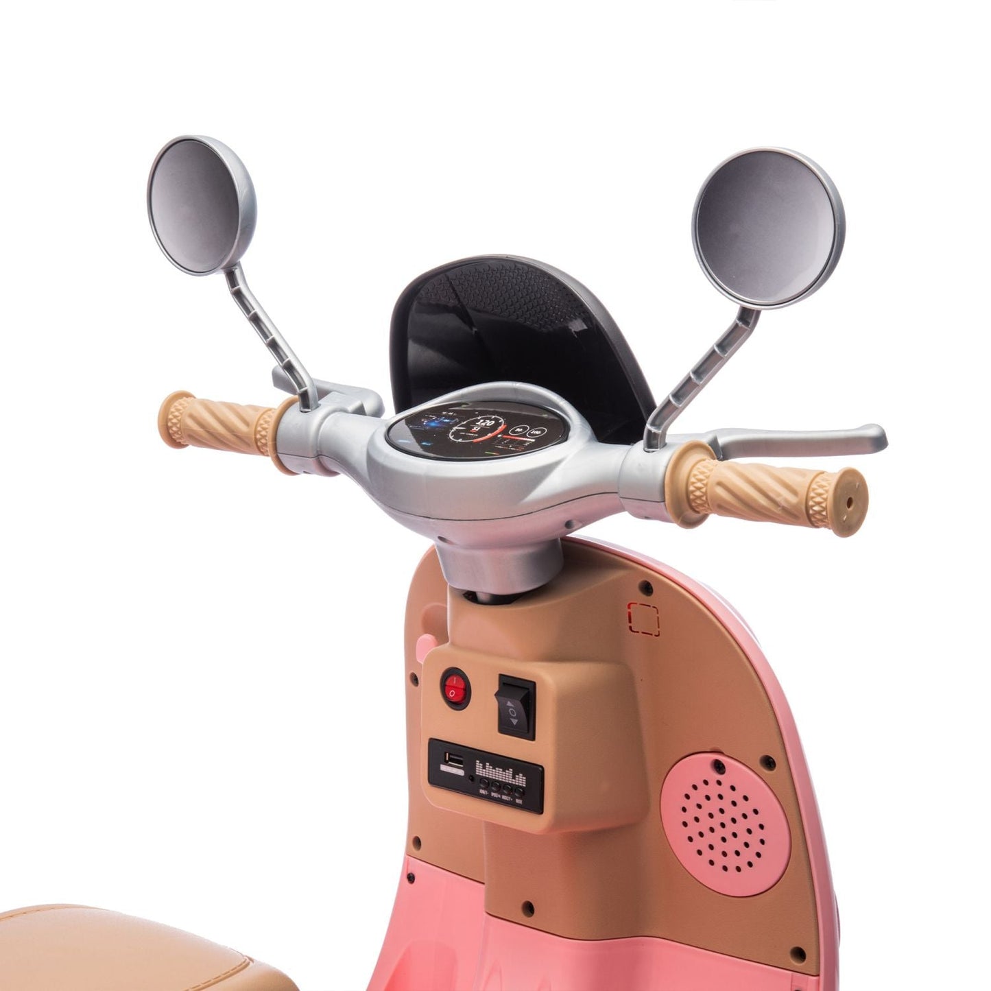 12V Two - seater Kids Ride On Level Up Electric Motorcycle,2wd,Three - wheel Toy w/Music,Bluetooth,USB,Backseat flip adult seat,Portable Storage Hooks&Oversized Trunk,LED Headlight For Kids 3 - 6. - 7DAY'S