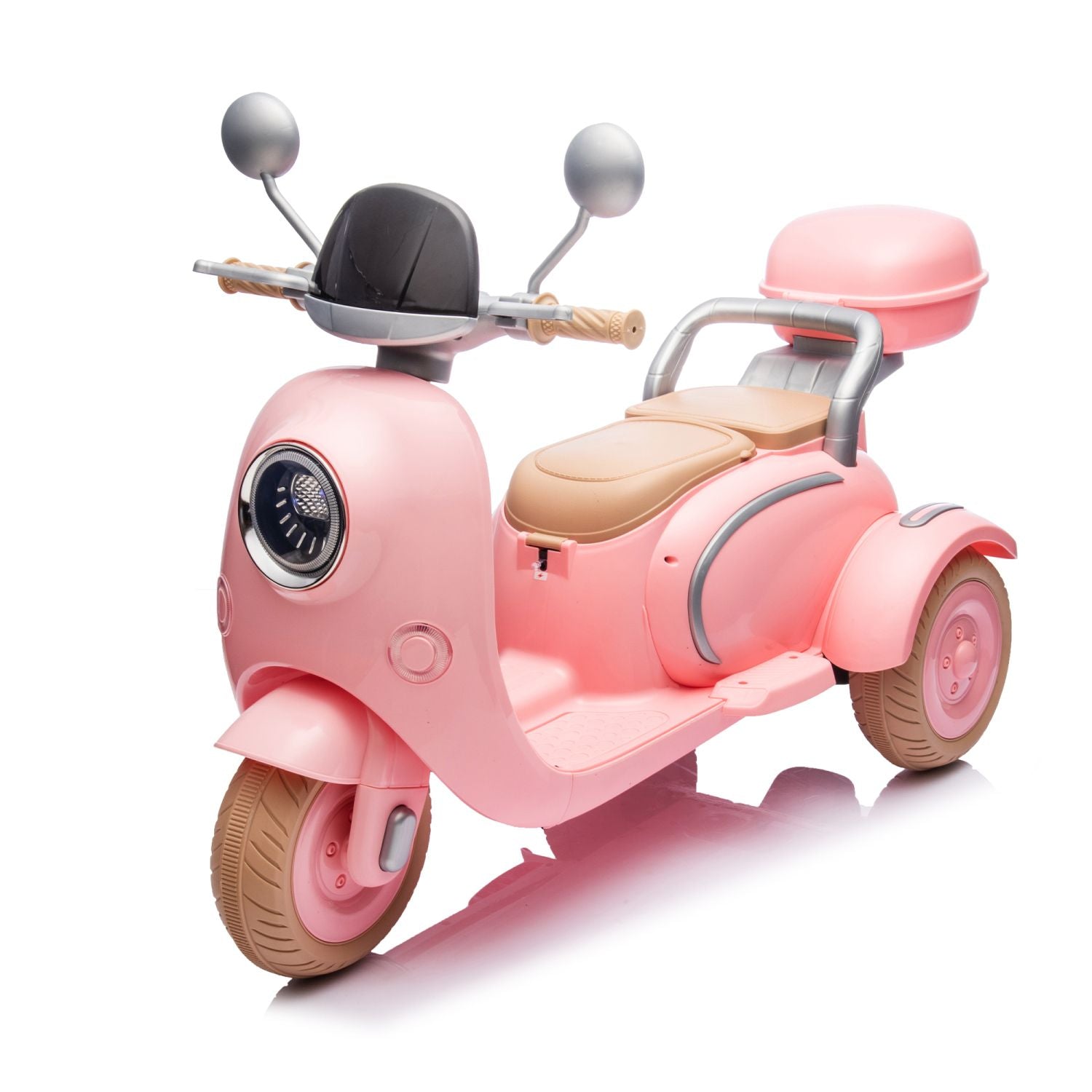 12V Two - seater Kids Ride On Level Up Electric Motorcycle,2wd,Three - wheel Toy w/Music,Bluetooth,USB,Backseat flip adult seat,Portable Storage Hooks&Oversized Trunk,LED Headlight For Kids 3 - 6. - 7DAY'S