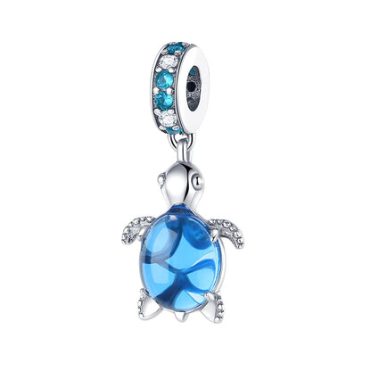 Hot Sale Charms Fit Pandora 925 Original Bracelet Silvering Owl With Blue Zircon Red Heart Charms Beads Fine DIY Jewelry Making