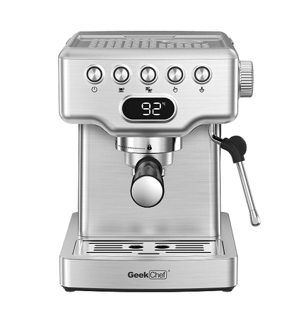 1350W Semi - automatic coffee machine 19Bar (ULKA) high pressure pump extraction 1 cup / 2 cup espresso machine 1.8L water tank capsule - 7DAY'S