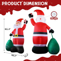 14 FT Lighted Christmas Inflatable Decoration, Giant Inflatable Santa Claus with Large Gift Bag, Blow Up Yard Decorations with Built - in LED Lights for Holiday Party Front Yard Lawn Garden Decor - 7DAY'S