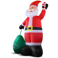 14 FT Lighted Christmas Inflatable Decoration, Giant Inflatable Santa Claus with Large Gift Bag, Blow Up Yard Decorations with Built - in LED Lights for Holiday Party Front Yard Lawn Garden Decor - 7DAY'S