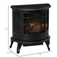 1500W 22" Electric Fireplace,Black - 7DAY'S