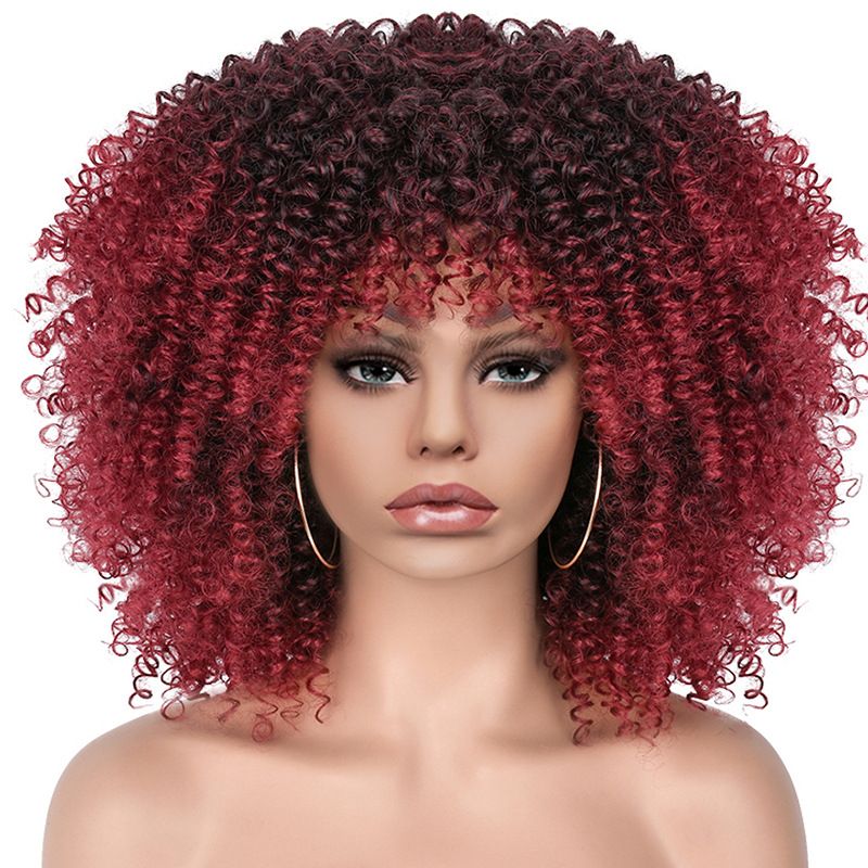 15Inch Curly Wigs for Black Women Afro Bomb Curly Wig - 7DAY'S