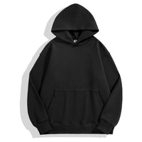 16.9oz 480gsm Heavy Weight Cotton Plus Velvet Hooded Sweater Men Thickened Tight Polar Fleece Pullover Hoodie Women Sweatshirt - 7DAY'S