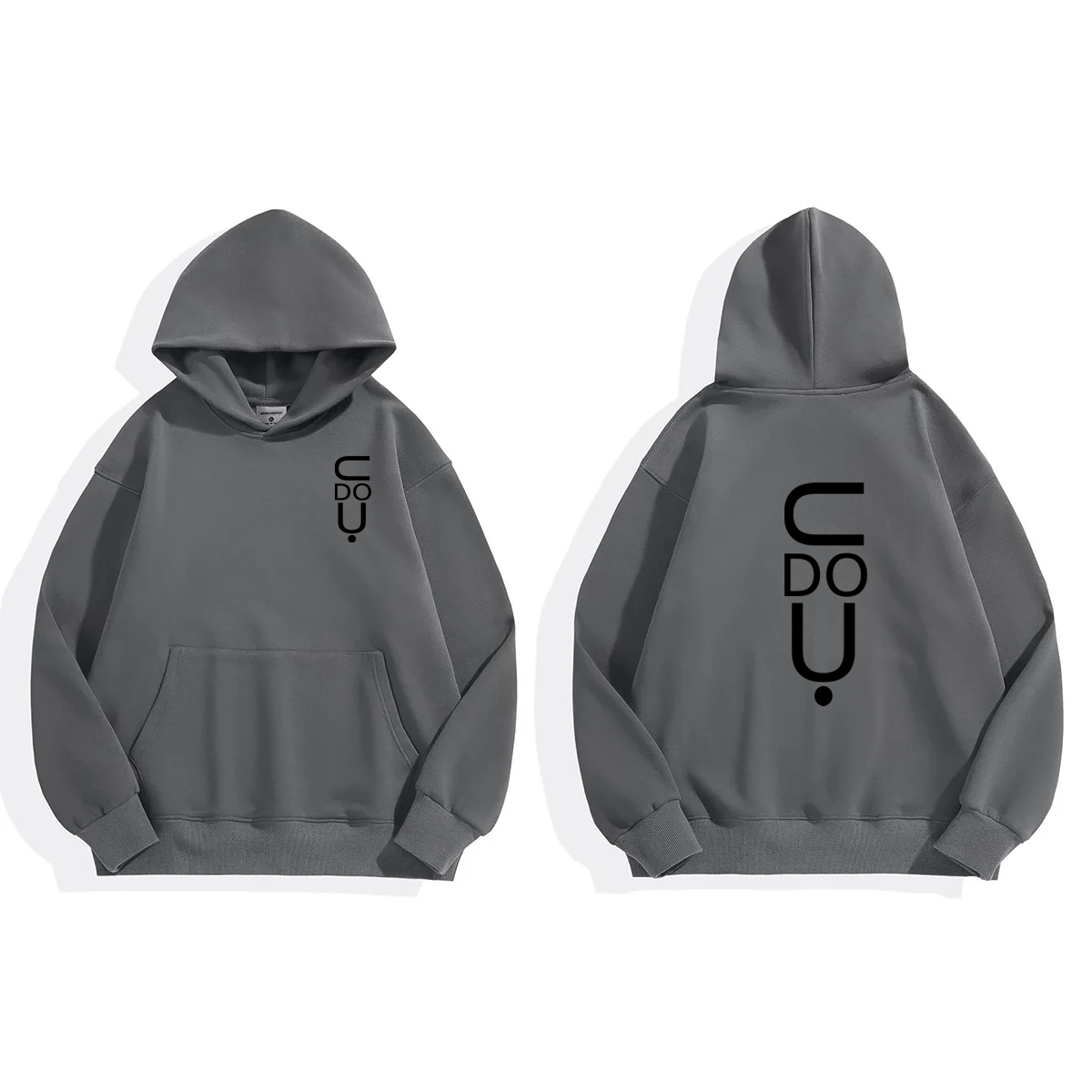 16.9oz 480gsm Heavy Weight Cotton Plus Velvet Hooded Sweater Men Thickened Tight Polar Fleece Pullover Hoodie Women Sweatshirt - 7DAY'S