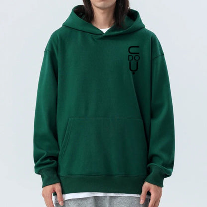 16.9oz 480gsm Heavy Weight Cotton Plus Velvet Hooded Sweater Men Thickened Tight Polar Fleece Pullover Hoodie Women Sweatshirt - 7DAY'S