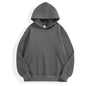 16.9oz 480gsm Heavy Weight Cotton Plus Velvet Hooded Sweater Men Thickened Tight Polar Fleece Pullover Hoodie Women Sweatshirt - 7DAY'S