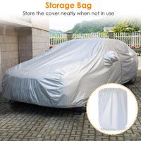 189x69x47in Full Car Cover All Weather UV Protection Automotive Cover 170T Outdoor Universal Full Cover For Sedans Up To 185in - 7DAY'S