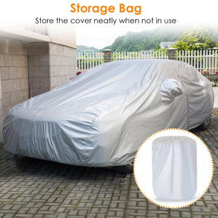 189x69x47in Full Car Cover All Weather UV Protection Automotive Cover 170T Outdoor Universal Full Cover For Sedans Up To 185in