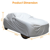 189x69x47in Full Car Cover All Weather UV Protection Automotive Cover 170T Outdoor Universal Full Cover For Sedans Up To 185in - 7DAY'S