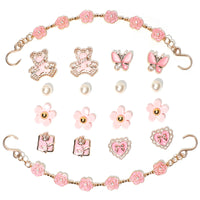 18Pcs Flower Shoe Chain Charms for Women, Bling Shoe Charms for Girls Clog Sandals, Girly Shoe Chains, DIY Shoe Decoration Accessories for Party Favor - 7DAY'S