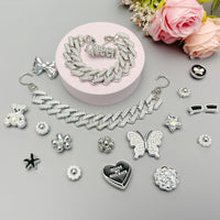 18Pcs Flower Shoe Chain Charms for Women, Bling Shoe Charms for Girls Clog Sandals, Girly Shoe Chains, DIY Shoe Decoration Accessories for Party Favor - 7DAY'S