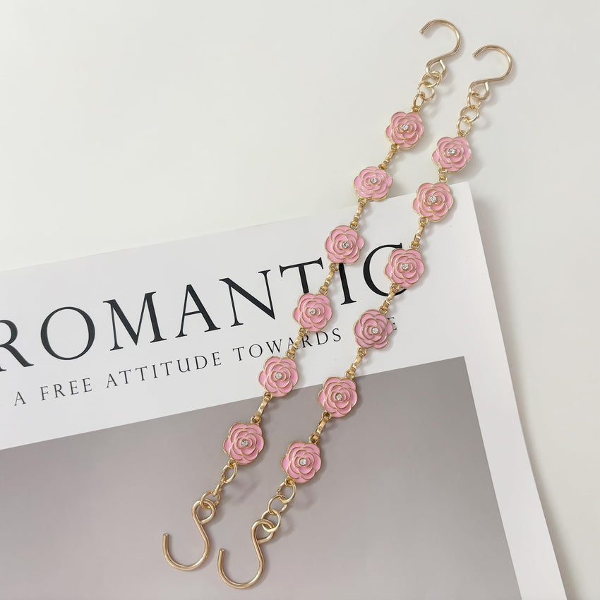 18Pcs Flower Shoe Chain Charms for Women, Bling Shoe Charms for Girls Clog Sandals, Girly Shoe Chains, DIY Shoe Decoration Accessories for Party Favor - 7DAY'S