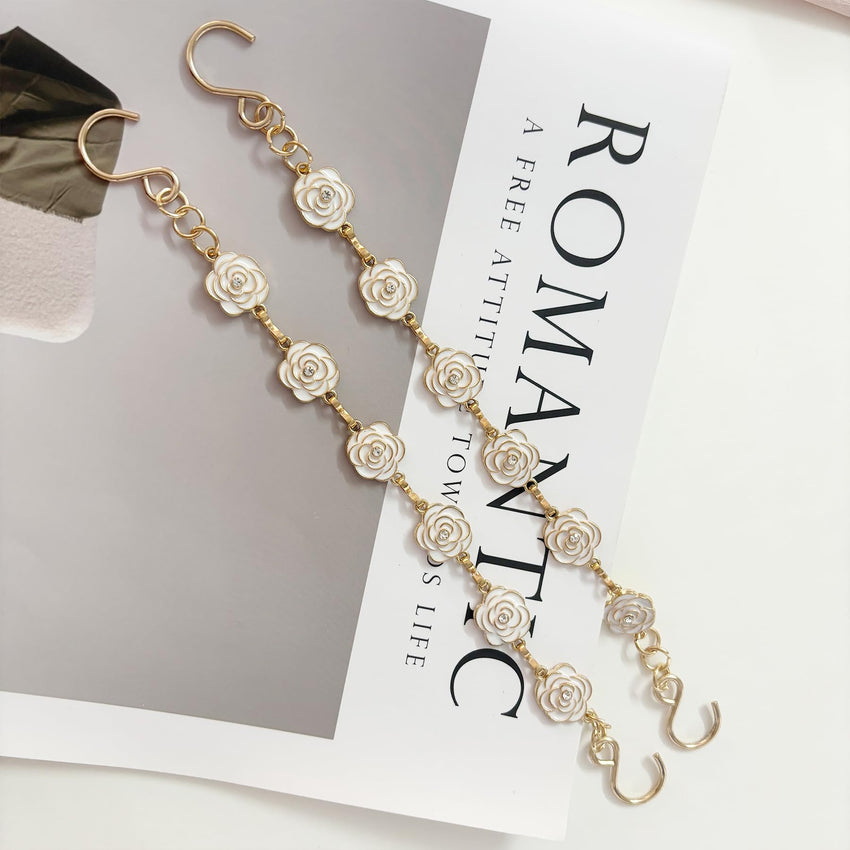18Pcs Flower Shoe Chain Charms for Women, Bling Shoe Charms for Girls Clog Sandals, Girly Shoe Chains, DIY Shoe Decoration Accessories for Party Favor - 7DAY'S