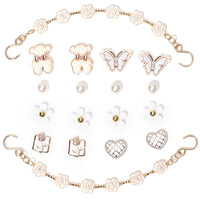 18Pcs Flower Shoe Chain Charms for Women, Bling Shoe Charms for Girls Clog Sandals, Girly Shoe Chains, DIY Shoe Decoration Accessories for Party Favor - 7DAY'S