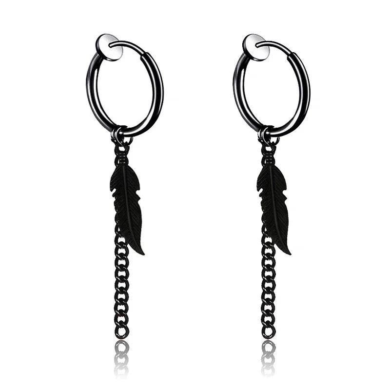 1Pair Fashion Cross Pendant Ear Clip Non Piercing Earrings Fake Earrings Gift for Men Women Jewelry - 7DAY'S