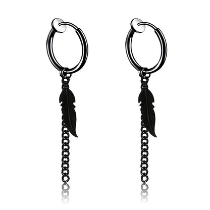 1Pair Fashion Cross Pendant Ear Clip Non Piercing Earrings Fake Earrings Gift for Men Women Jewelry - 7DAY'S
