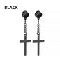 1Pair Fashion Cross Pendant Ear Clip Non Piercing Earrings Fake Earrings Gift for Men Women Jewelry - 7DAY'S