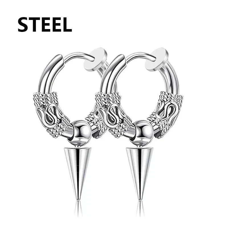 1Pair Fashion Cross Pendant Ear Clip Non Piercing Earrings Fake Earrings Gift for Men Women Jewelry - 7DAY'S