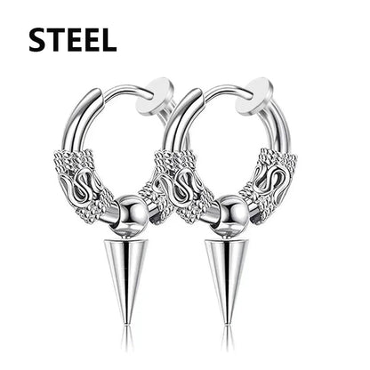 1Pair Fashion Cross Pendant Ear Clip Non Piercing Earrings Fake Earrings Gift for Men Women Jewelry - 7DAY'S