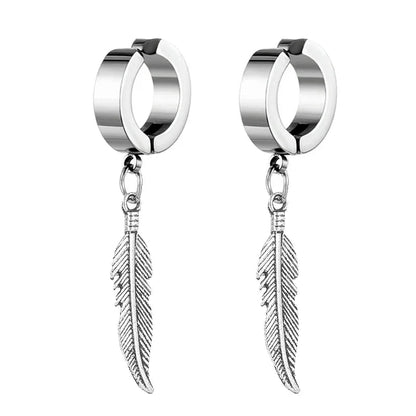 1Pair Fashion Cross Pendant Ear Clip Non Piercing Earrings Fake Earrings Gift for Men Women Jewelry - 7DAY'S