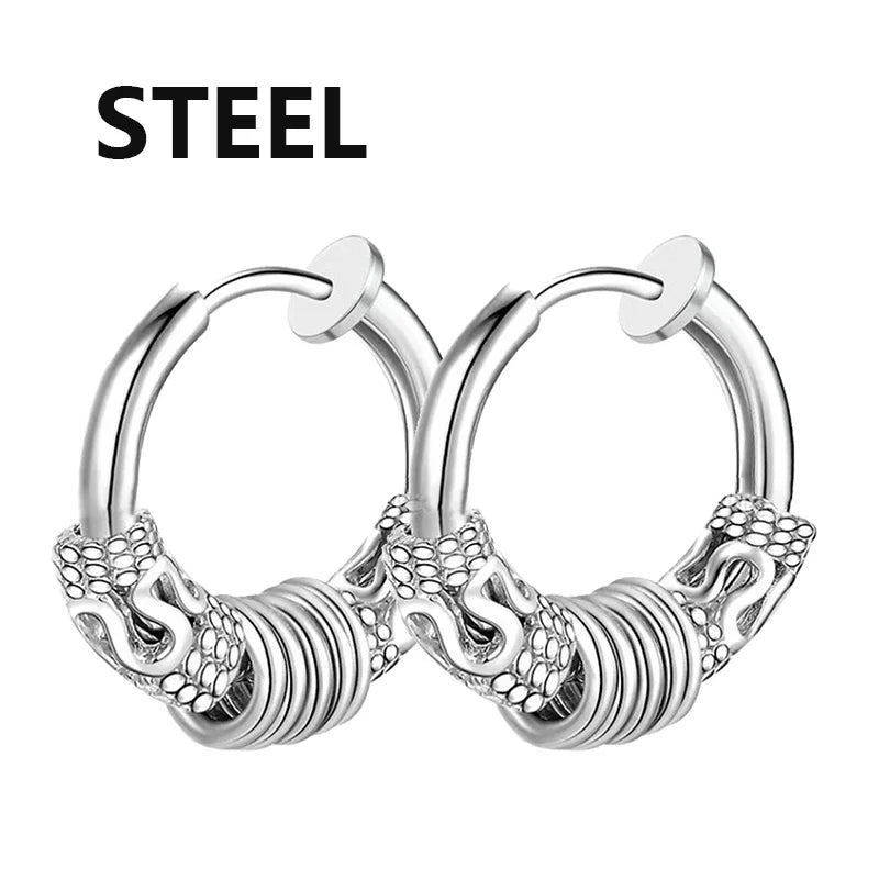 1Pair Fashion Cross Pendant Ear Clip Non Piercing Earrings Fake Earrings Gift for Men Women Jewelry - 7DAY'S